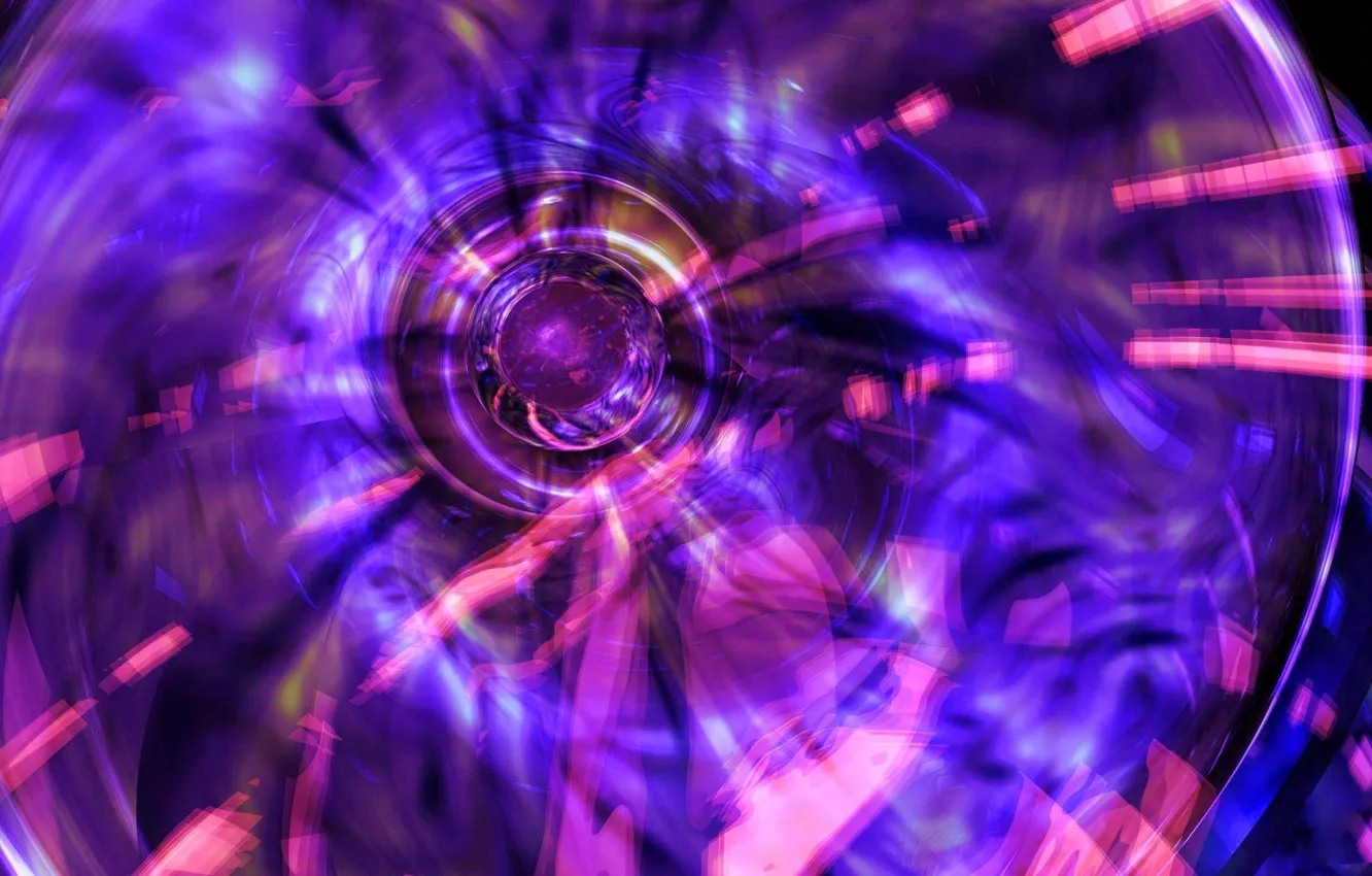 Photo wallpaper light, circles, pattern, color, ring, the volume