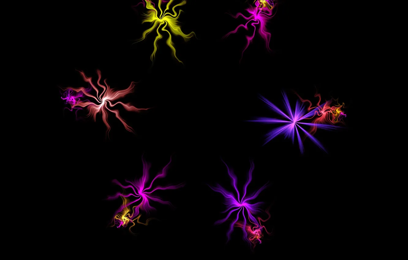 Photo wallpaper light, pattern, color, fractal, symmetry