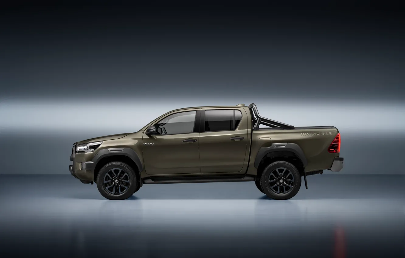 Photo wallpaper Toyota, Pickup, side view, Hilux, Hybrid, Toyota, Double Cab, Hilux