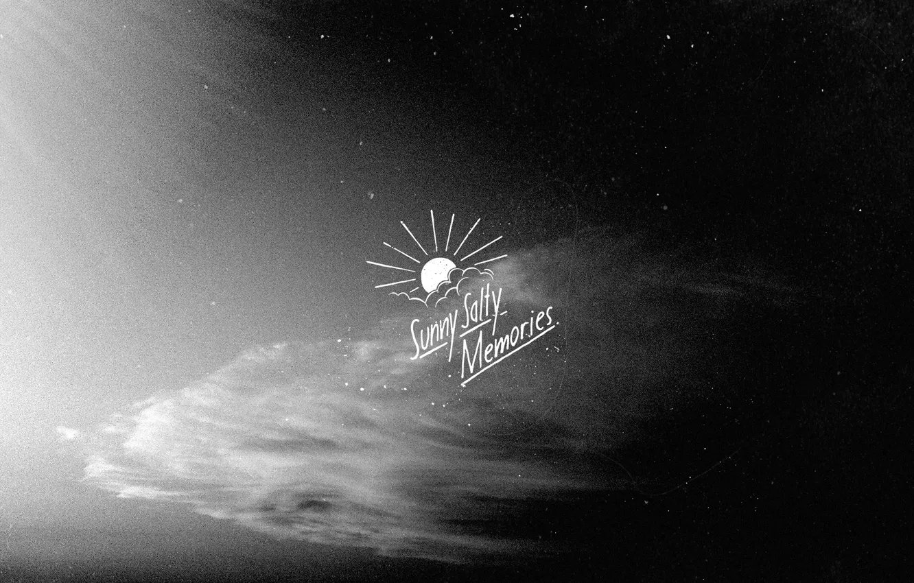 Photo wallpaper sea, summer, black and white