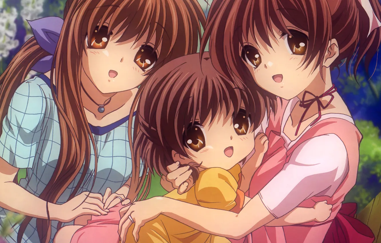 Photo wallpaper girls, child, Clannad, Clannad, Nagisa Furukawa, Ushio Okazaki