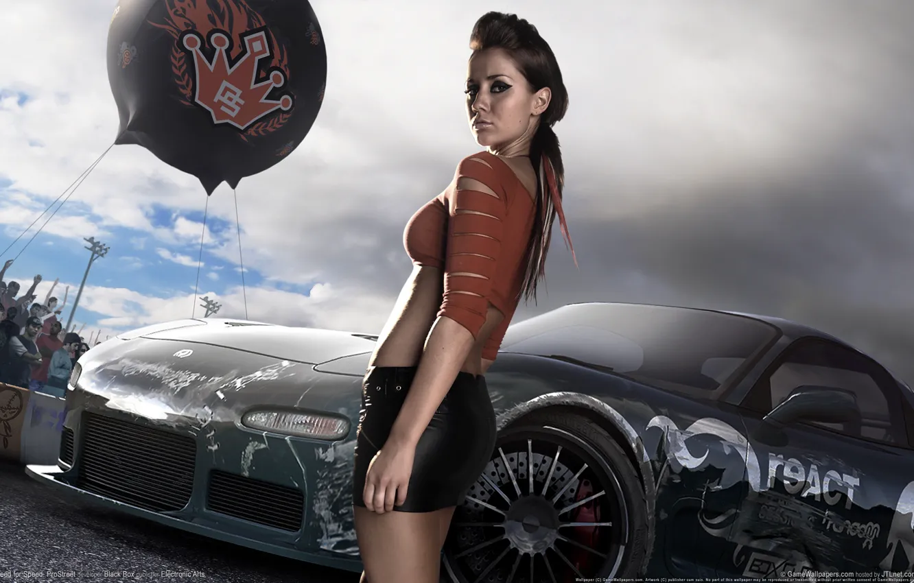 Photo wallpaper girl, race, the game
