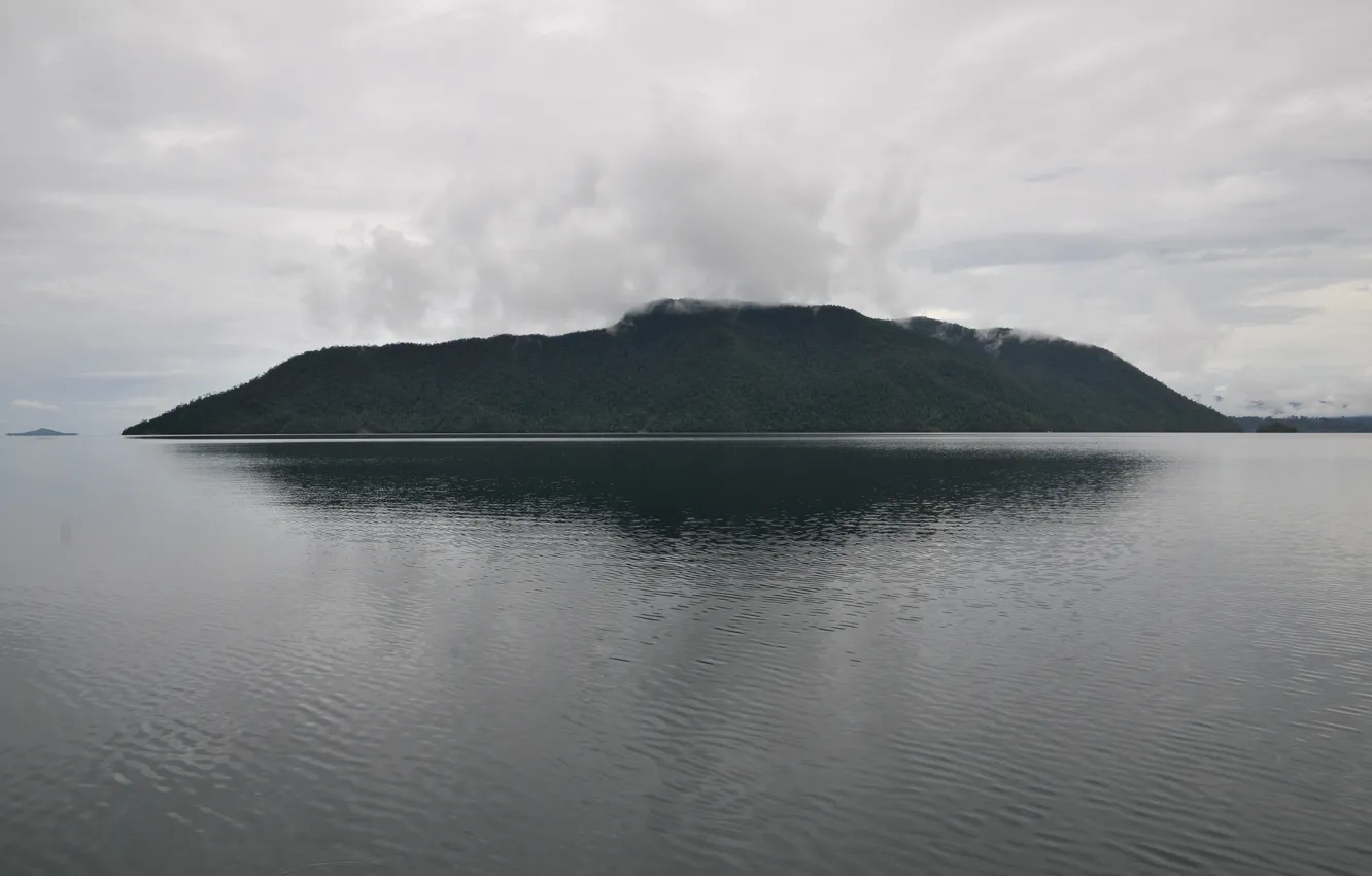 Photo wallpaper clouds, island, explore, Indonesia, Melville B, Sulawesi, Tomori bay, Indonesia