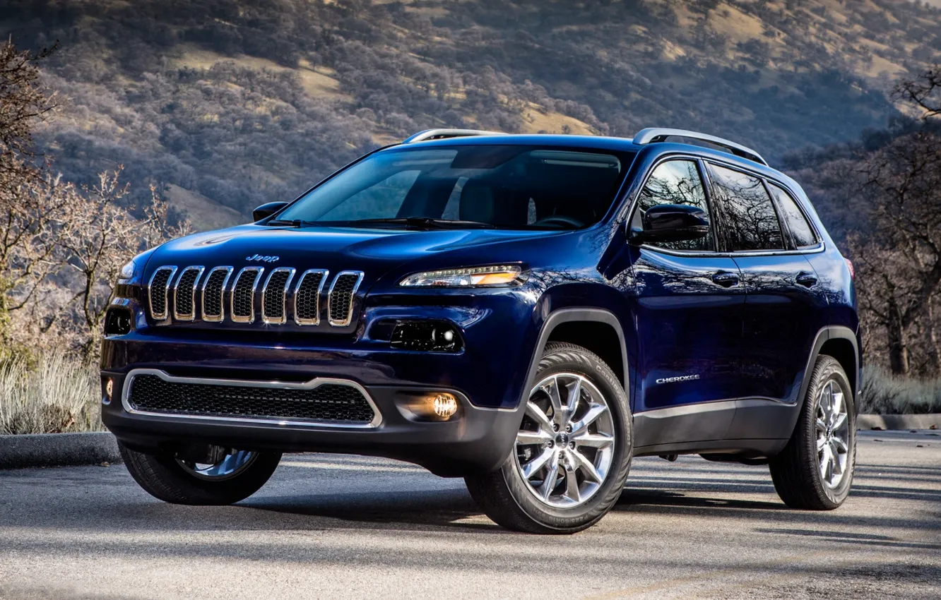 Photo wallpaper hill, Jeep, the front, Jeep, Cherokee, Limited, Cheroke