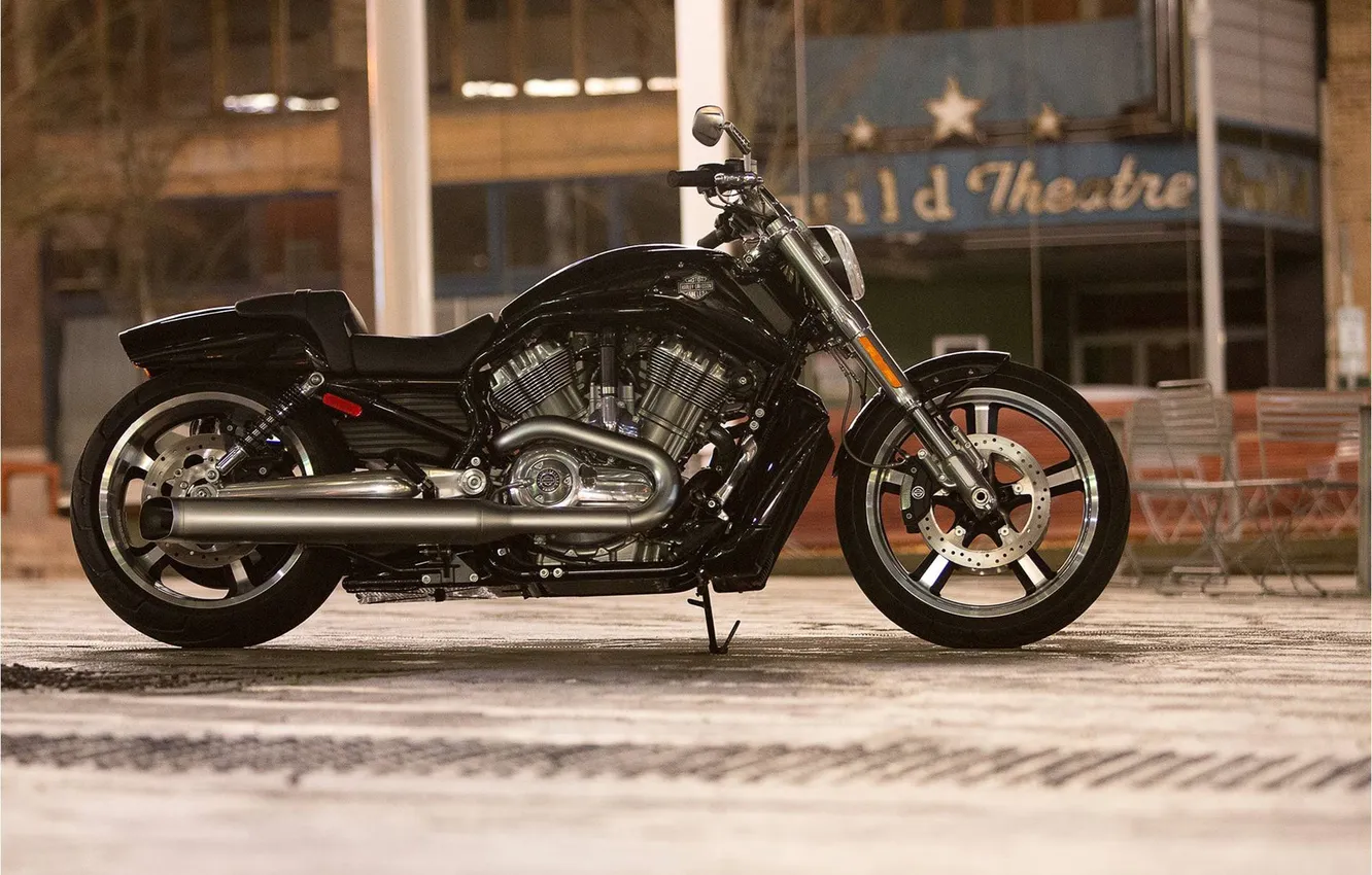Photo wallpaper motorcycle, Harley Davidson, bike