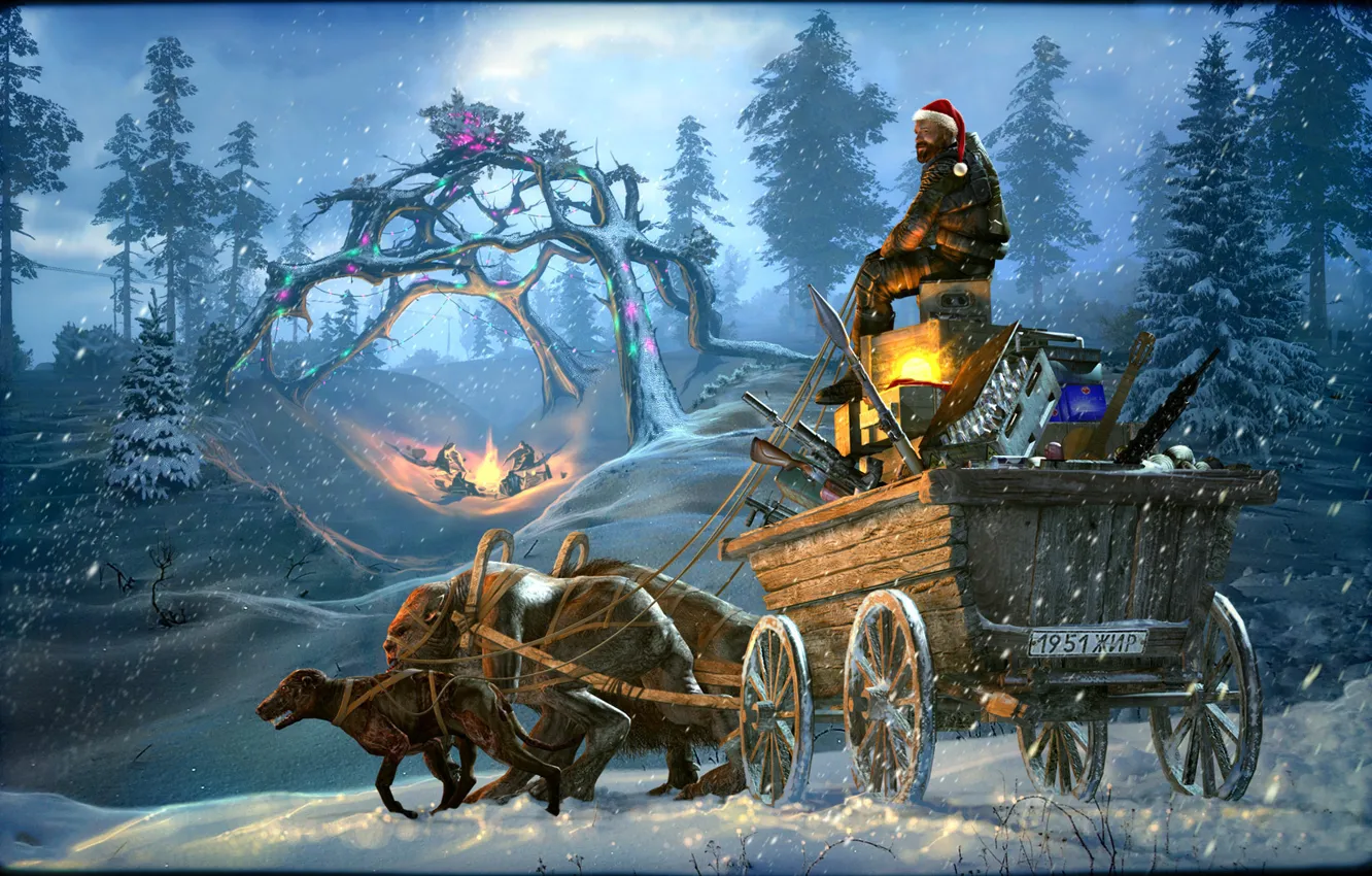 Photo wallpaper year, Stalker, new, congratulations