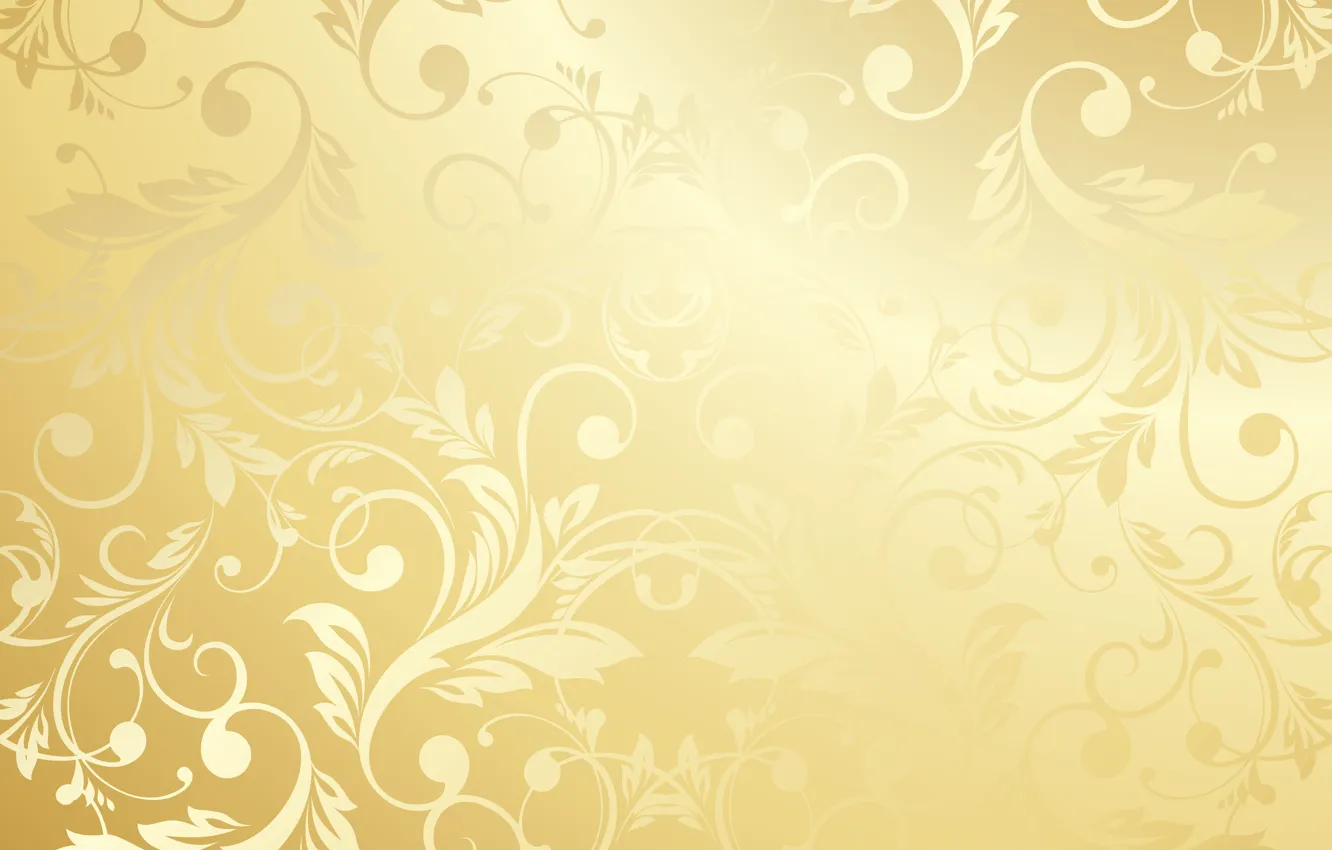 Photo wallpaper gold, pattern, Sheet, texture, vintage, Ornament