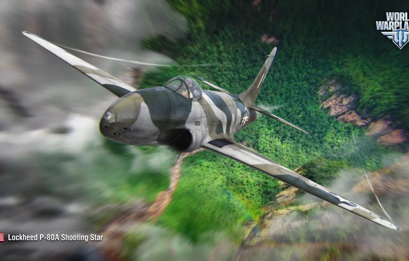 Photo wallpaper Lockheed, World of Warplanes, WoWp, Wargaming, shooting star, P-80A