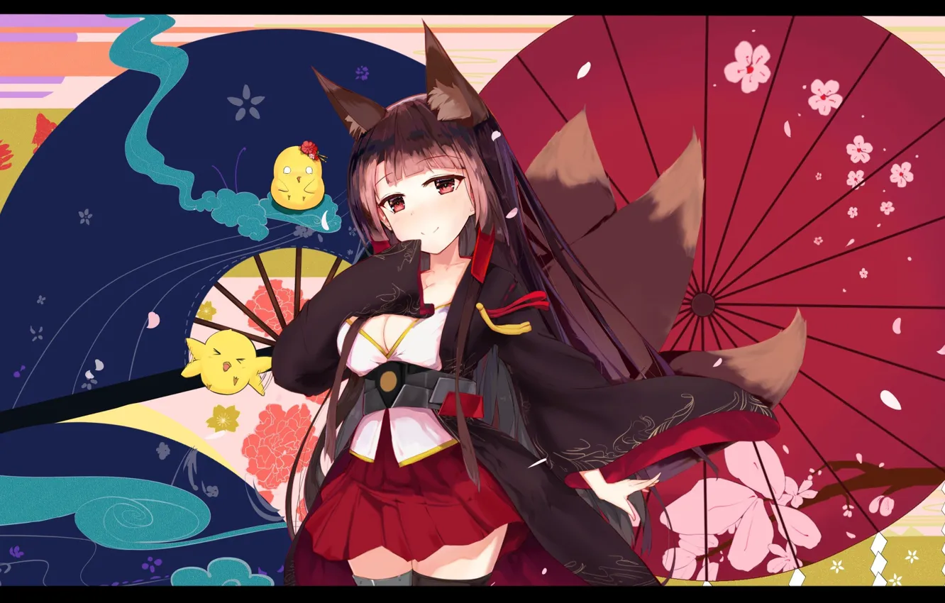 Photo wallpaper kawaii, umbrella, anime, pretty, manga, oppai, bishojo, kyojin