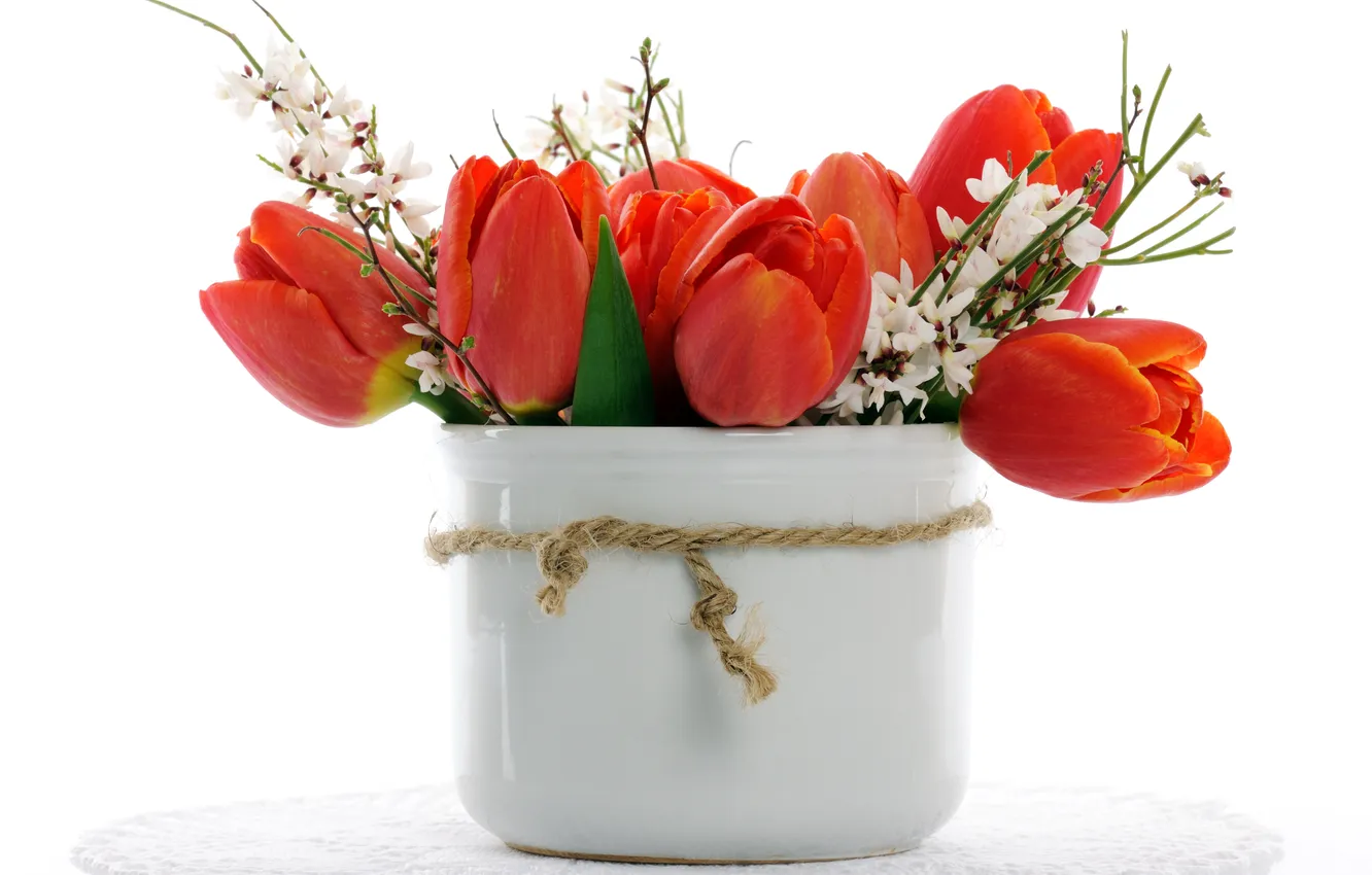 Photo wallpaper flowers, bouquet, tulips