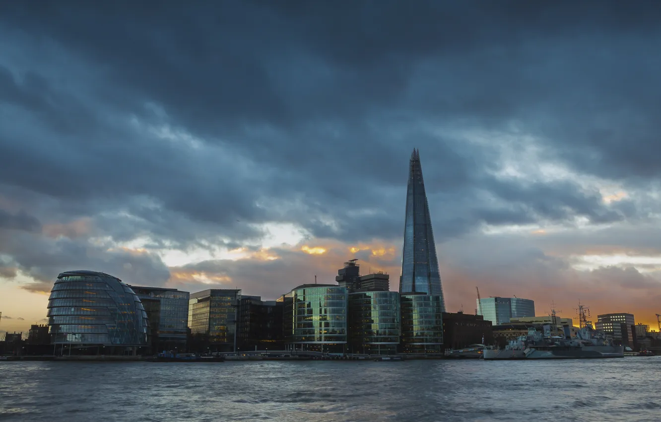 Photo wallpaper the sky, clouds, England, London, tower, home