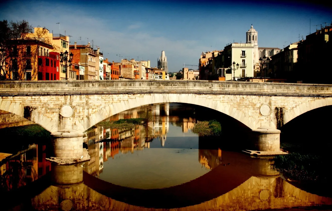 Photo wallpaper bridge, home, channel