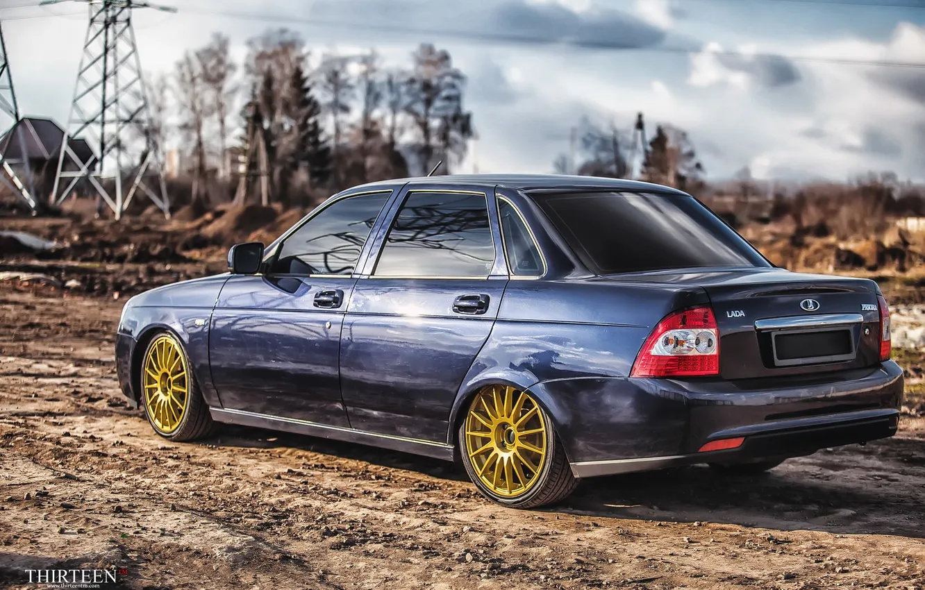 Photo wallpaper machine, auto, photographer, Lada, auto, photography, photographer, Priora