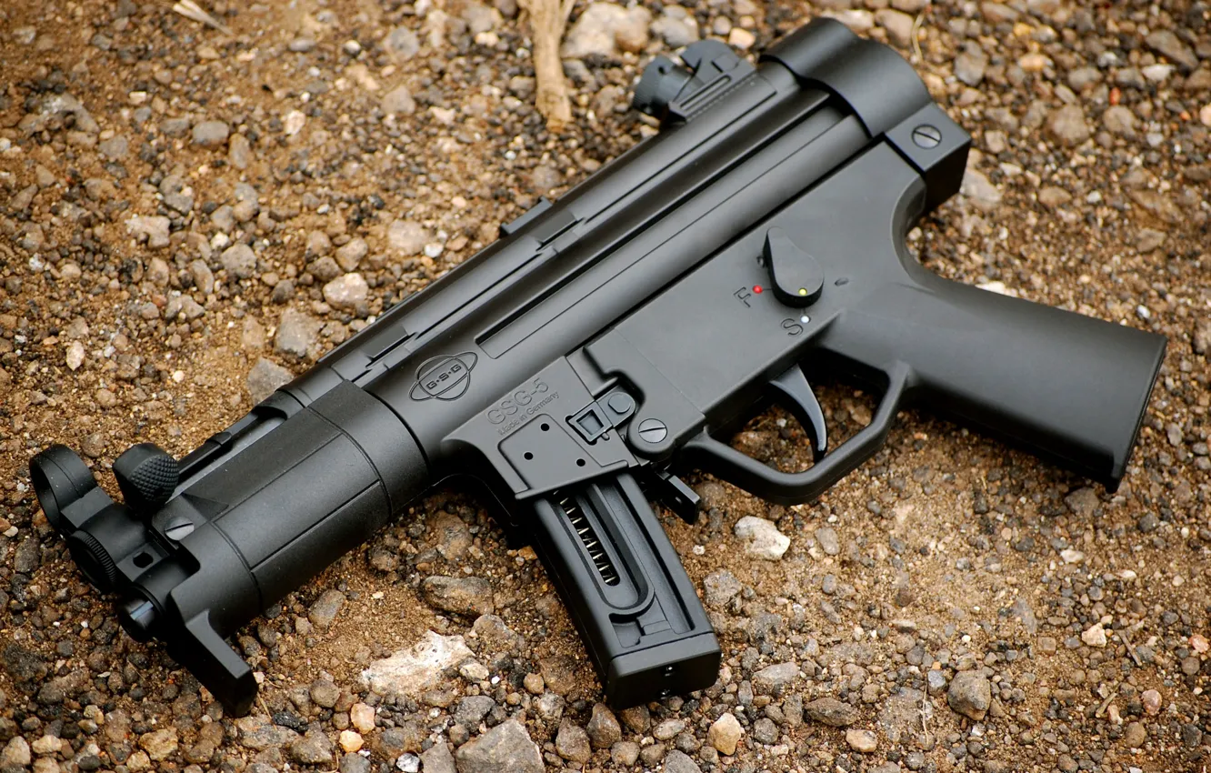 Photo wallpaper gravel, rifle, semi-automatic, GSG-5PK