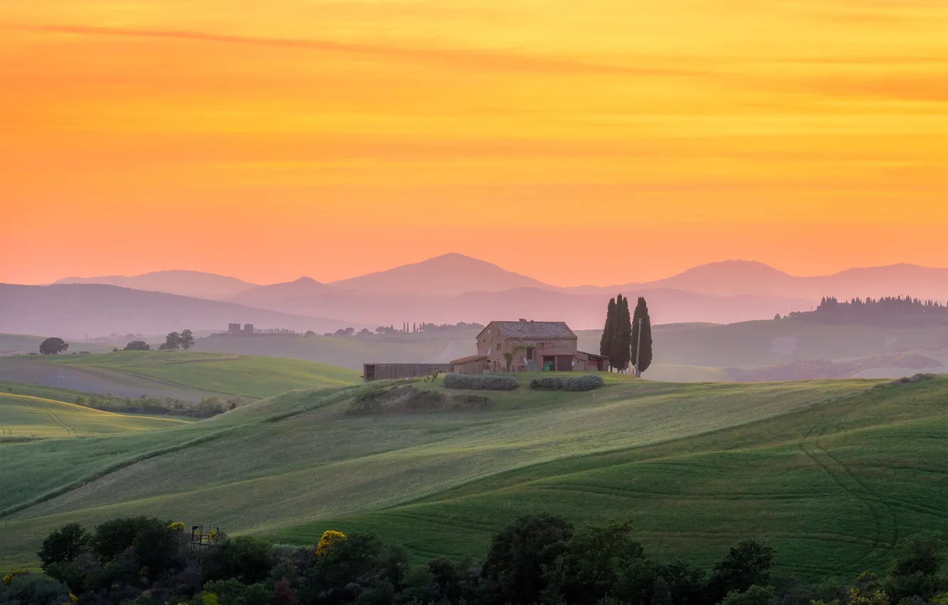 Wallpaper Italy, house, Tuscany for mobile and desktop, section пейзажи ...