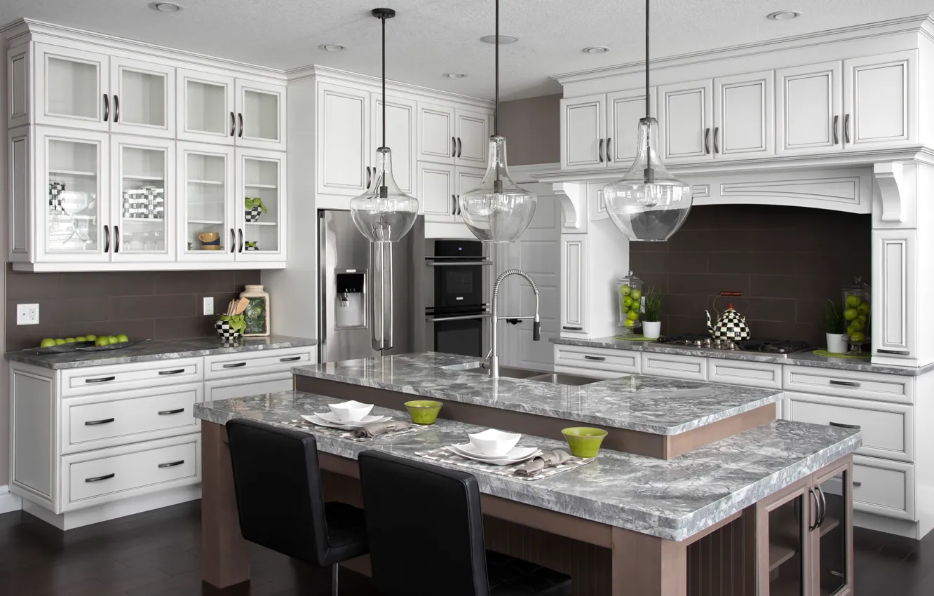 Photo wallpaper design, table, furniture, kitchen