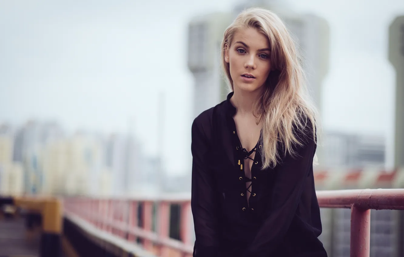 Photo wallpaper look, face, background, model, hair