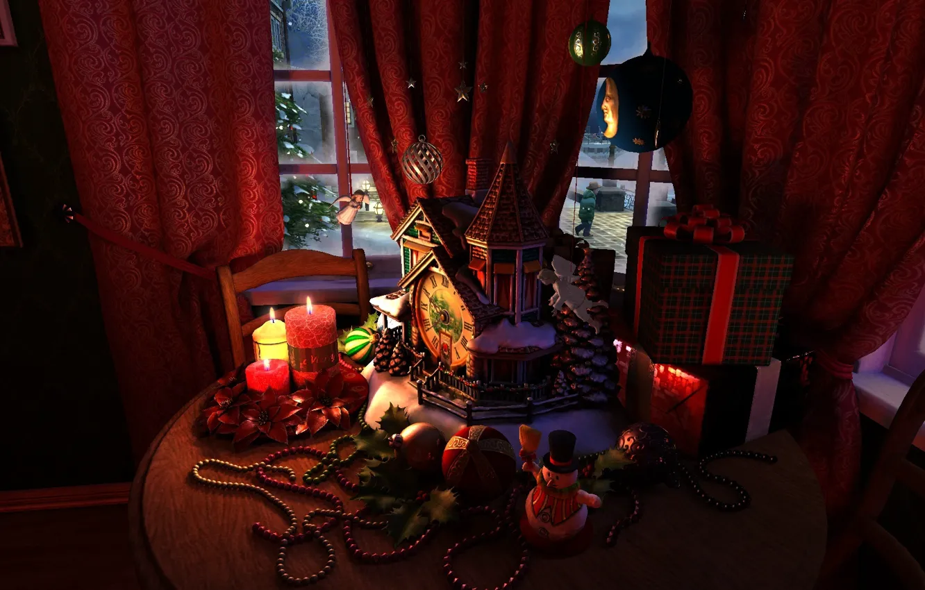 Photo wallpaper decoration, holiday, new year