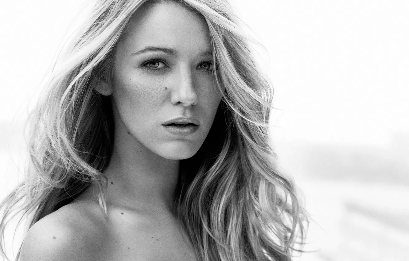 Photo wallpaper look, girl, face, hair, actress, blonde, Blake Lively, Blake Lively
