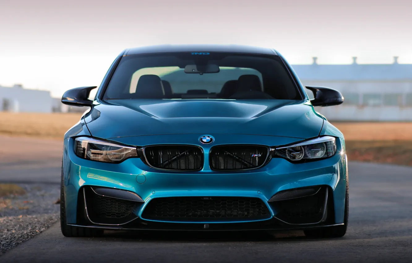 Photo wallpaper BMW, Blue, Front, F80