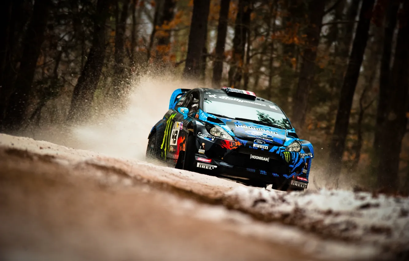 Photo wallpaper Rally, Ford Fiesta, Ken Block, Ken Bloc