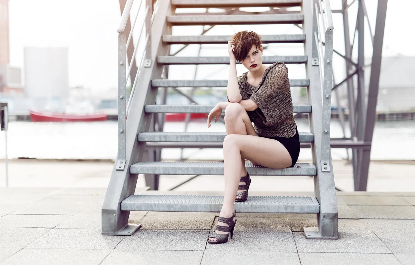 Photo wallpaper summer, style, street, ladder, Sandra, fashion, Sandra