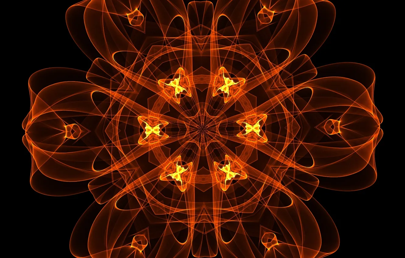Photo wallpaper abstraction, pattern, fractal, ornament, symmetry, abstract background