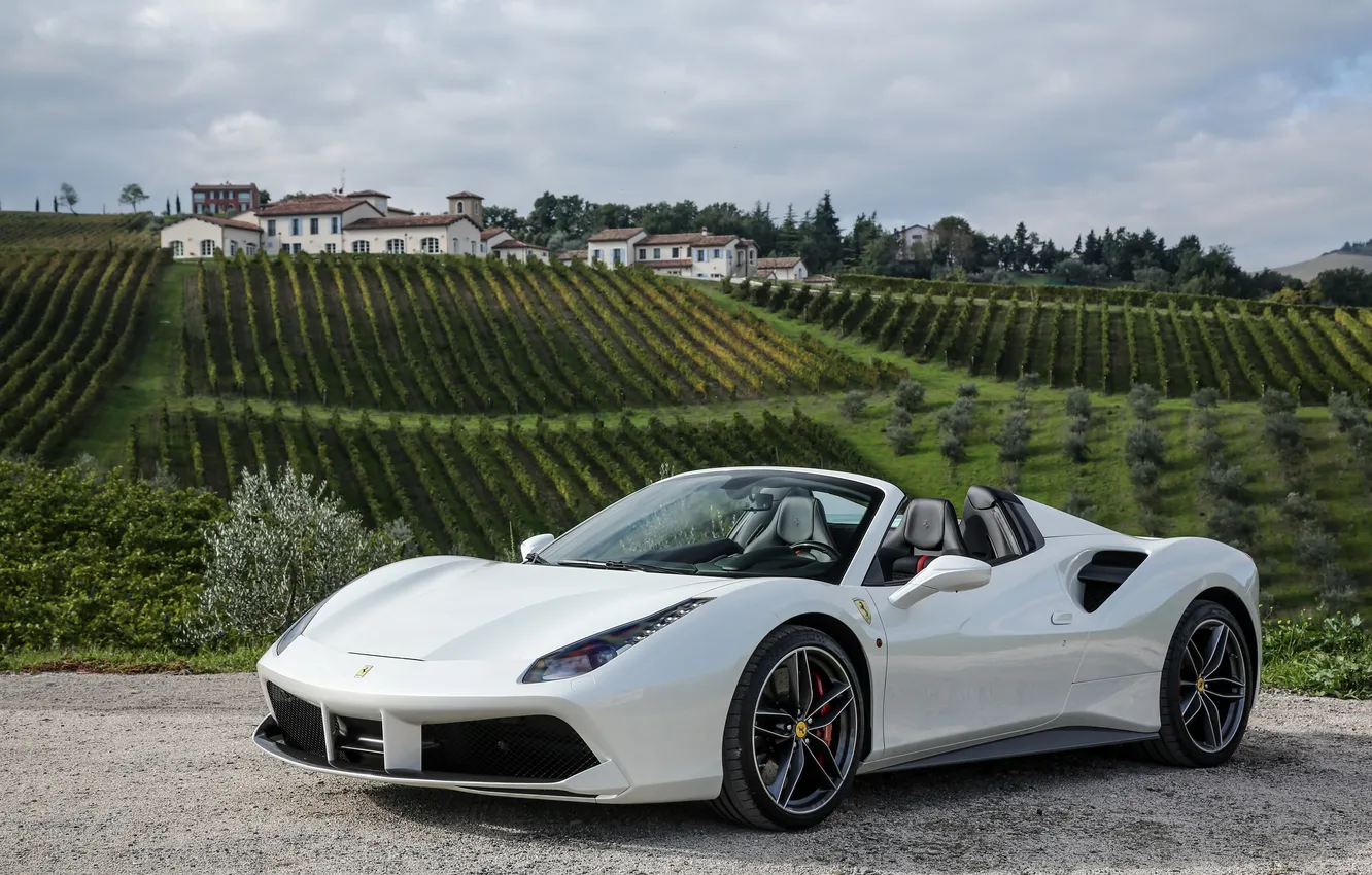 Photo wallpaper Ferrari, convertible, Ferrari, spider, Spider, 488