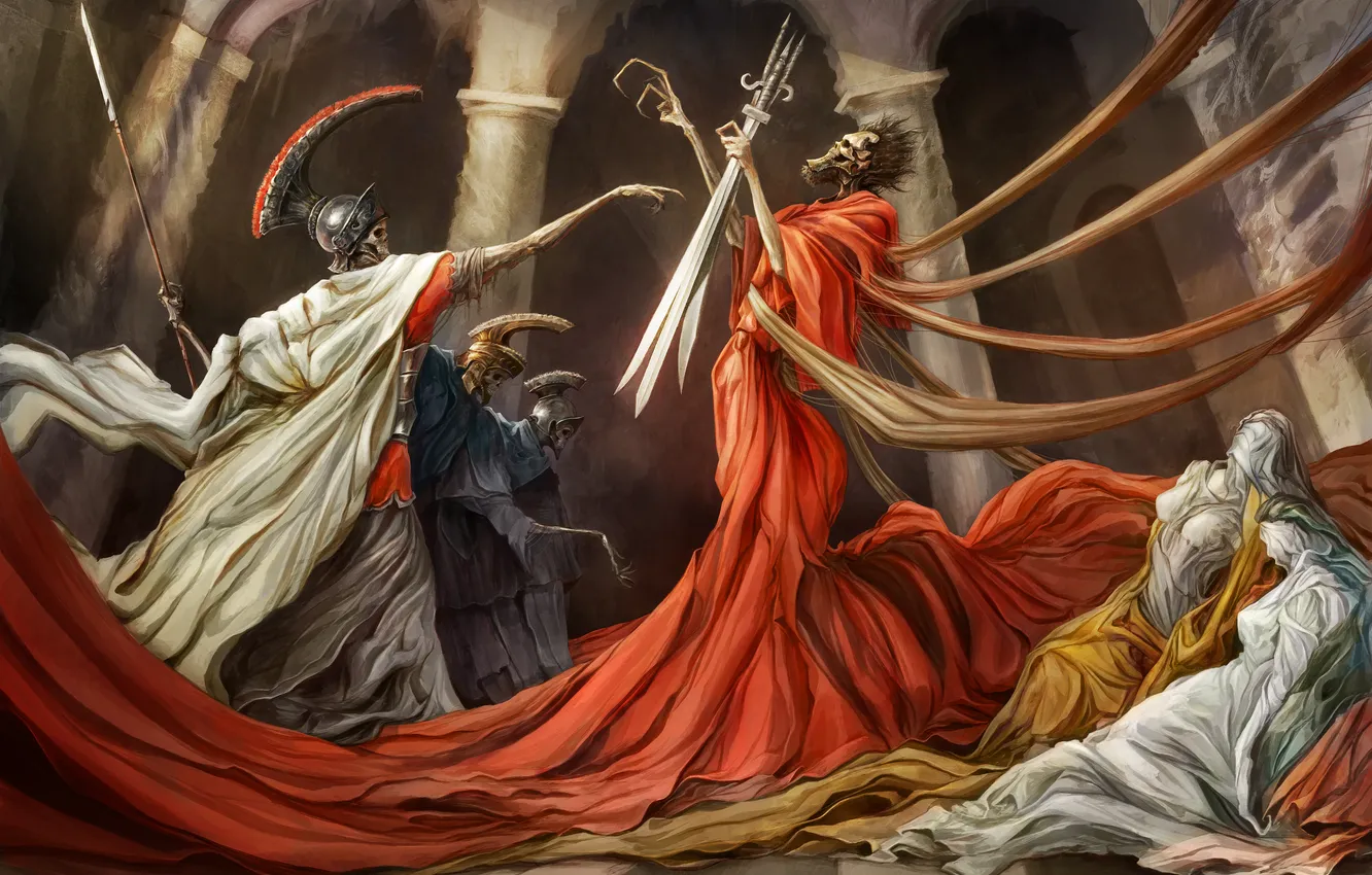Photo wallpaper death, sword, art, the bare bones, The Oath of the Horatii, oath Horatii