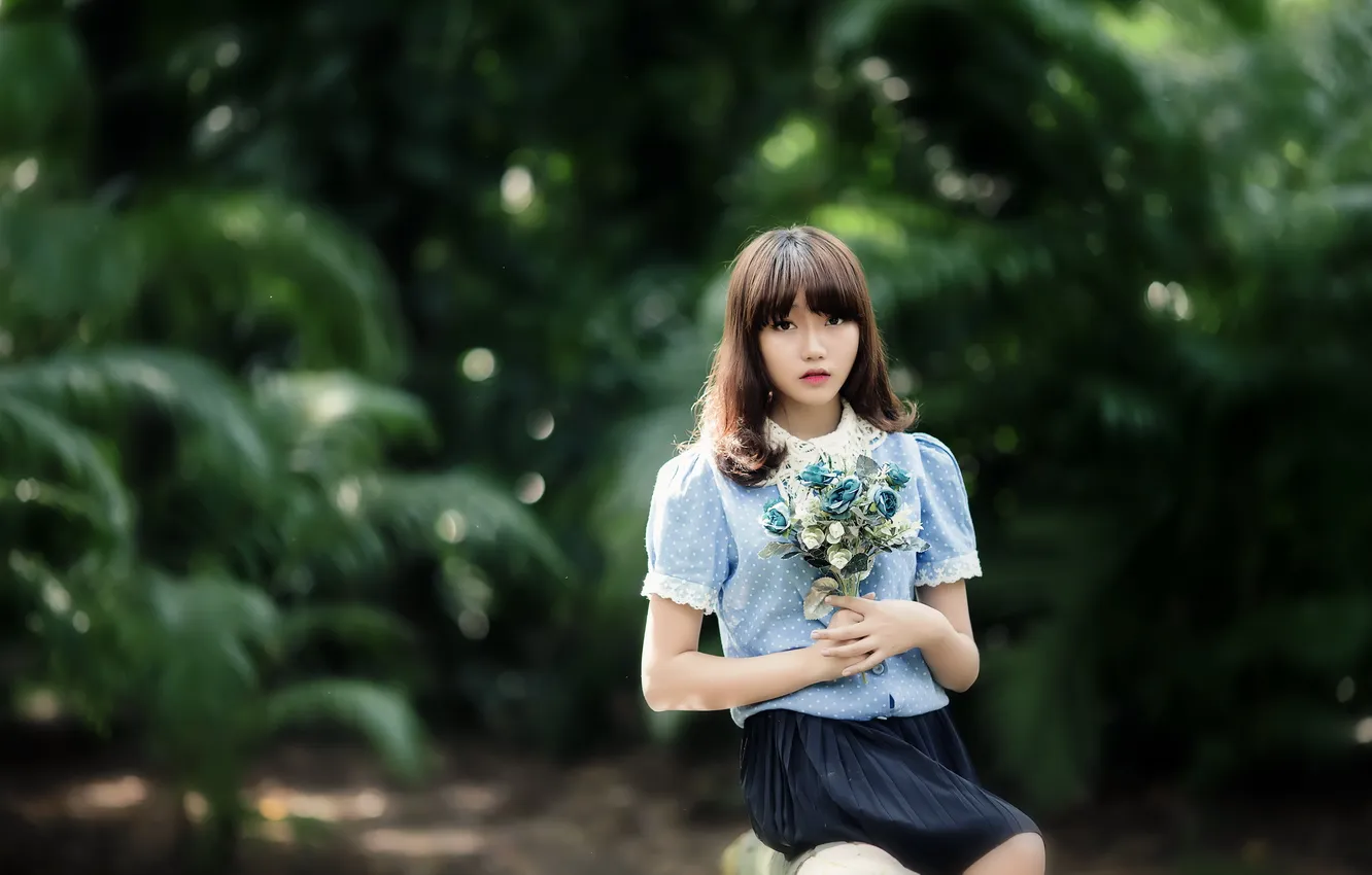 Photo wallpaper Asian, model, Lynk Miu