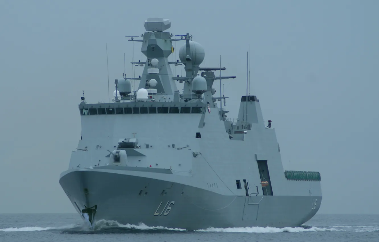 Photo wallpaper Denmark, frigate, HMDS Absalon