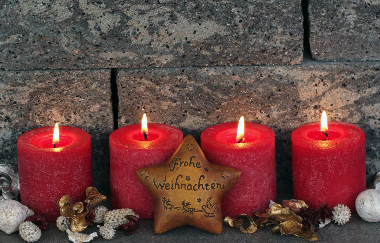 Photo wallpaper new year, candles, Christmas, merry christmas, Xmas, decoration, holiday celebration