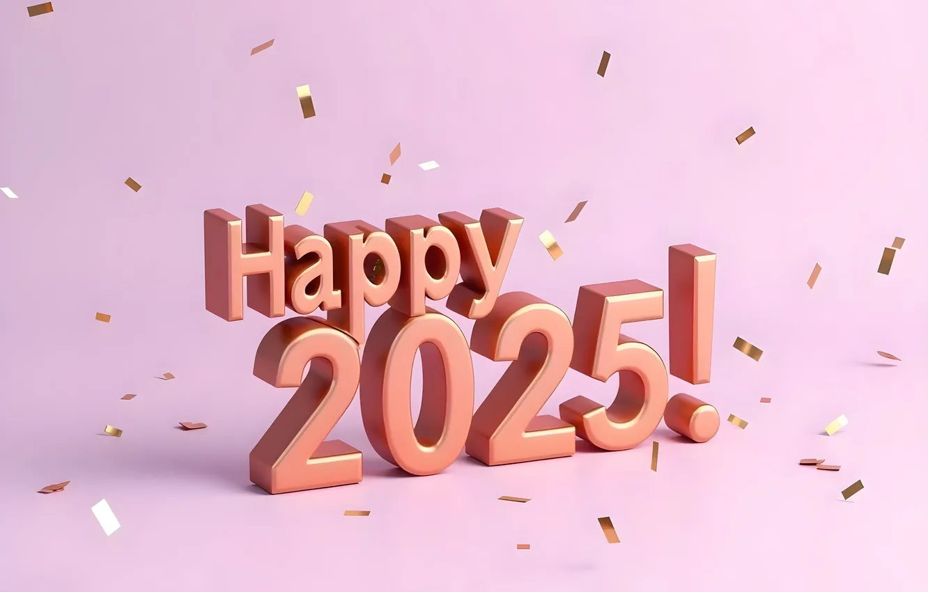 Photo wallpaper new year, figures, date, 2025, New Year 2025