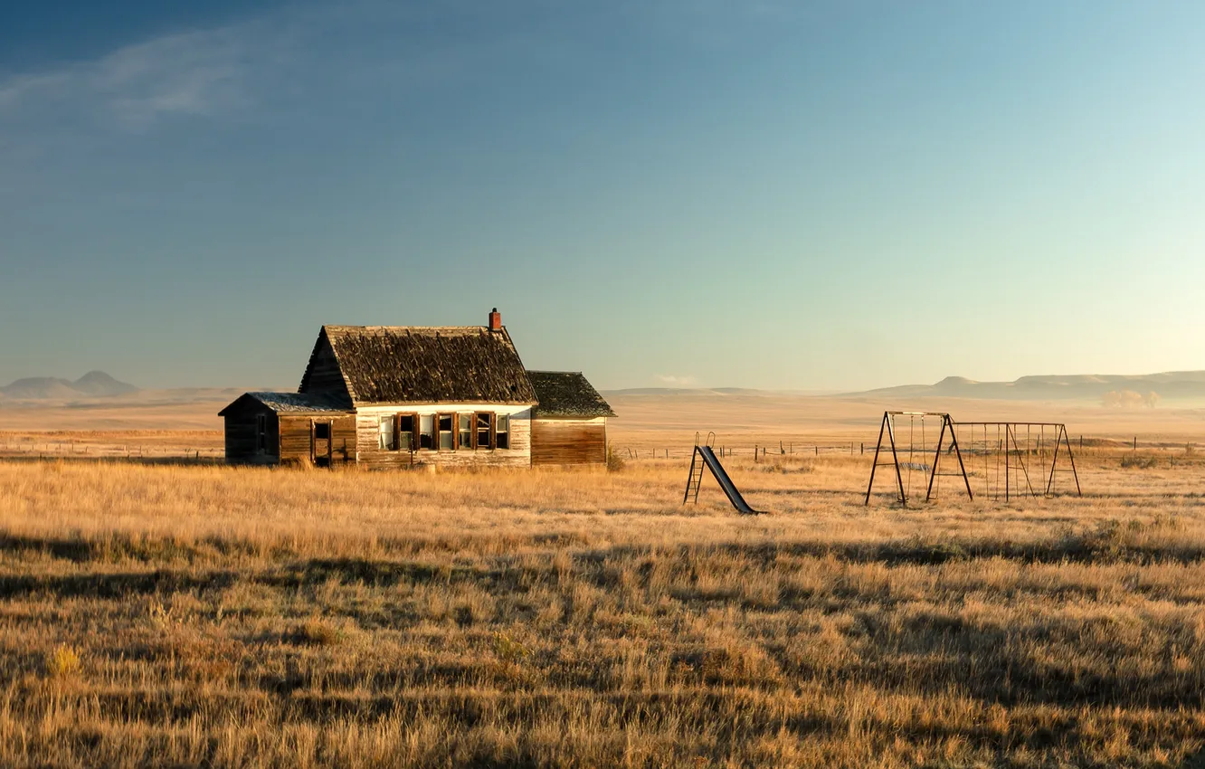 Photo wallpaper field, landscape, home