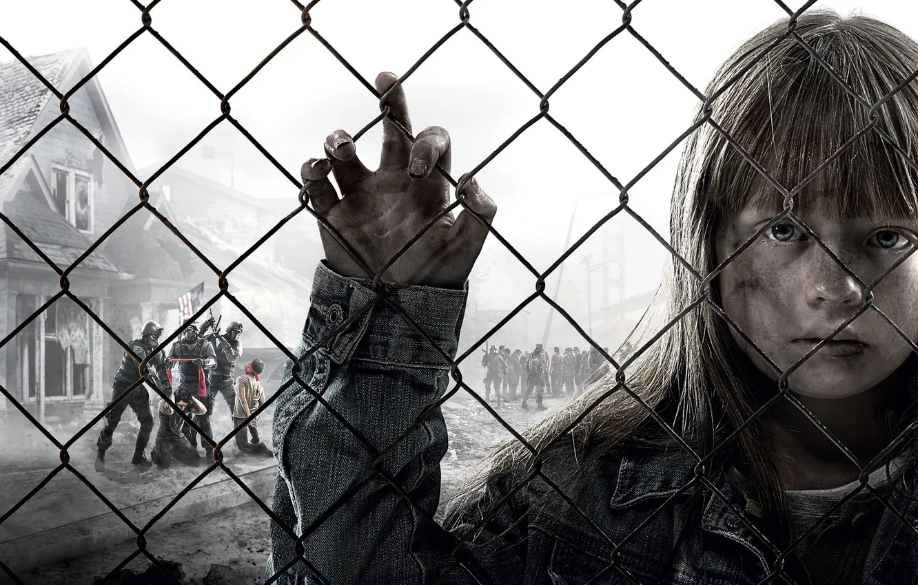 Photo wallpaper look, hope, house, mesh, hand, girl, hostages, HomeFront