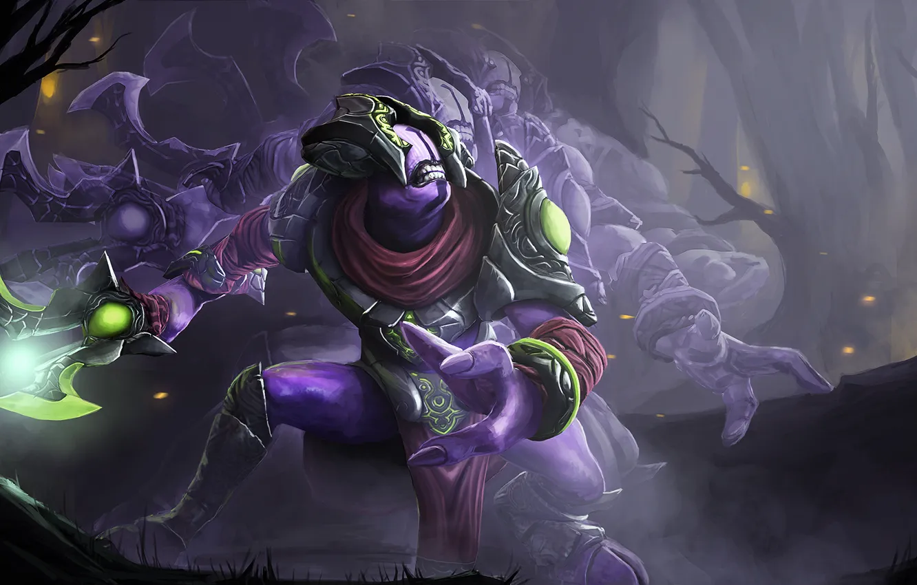 Photo wallpaper weapons, art, Dota 2, Faceless Void, the movement