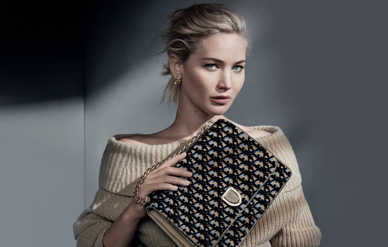 Photo wallpaper makeup, actress, hairstyle, blonde, bag, photoshoot, Jennifer Lawrence, Jennifer Lawrence