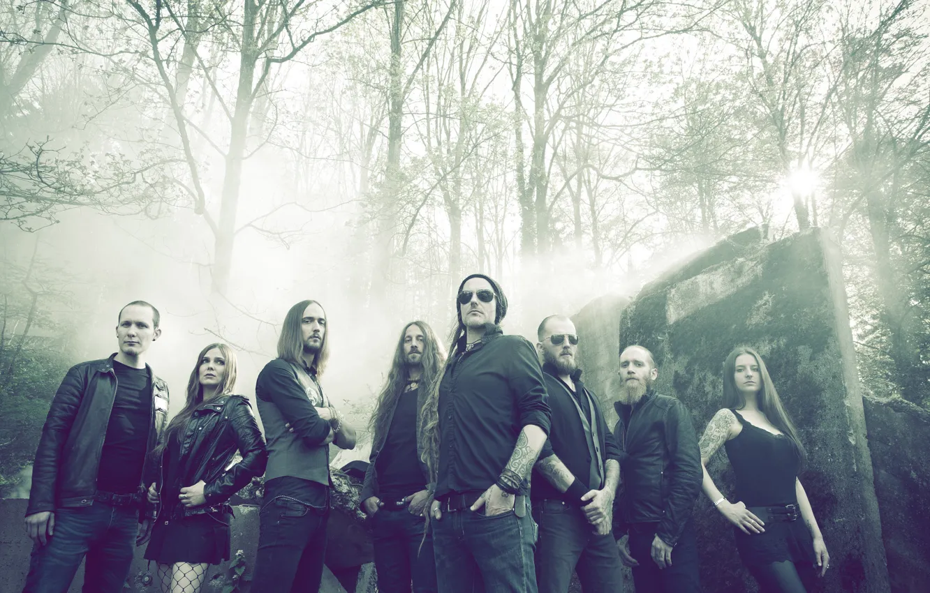 Photo wallpaper metal, folk, Nicole Ansperger, Chrigel Glanzmann, Merlin Sutter, Patrick Kistler, Kay Brem, Eluveitie