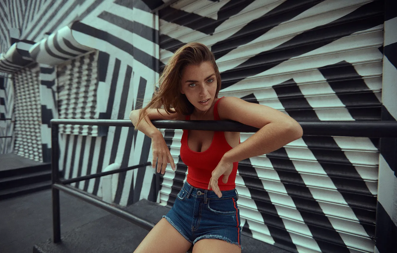 Photo wallpaper girl, hot, sexy, eyes, smile, beautiful, figure, model