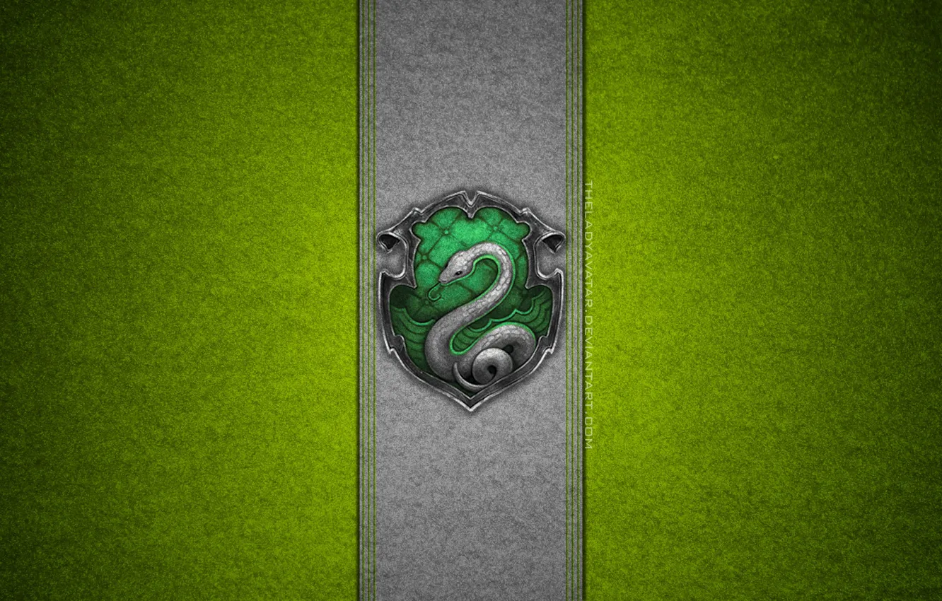 Photo wallpaper Harry Potter, coat of arms, Snake, Hogwarts, Harry Potter, Hogwarts, deviantart wallpapers, Slytherin