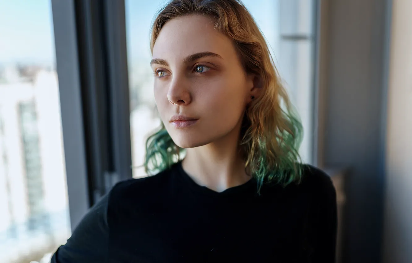 Photo wallpaper background, portrait, window, Violetta, Nikita Egorov