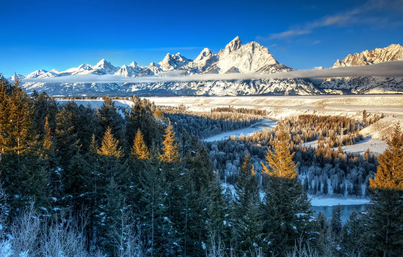 Photo wallpaper Wyoming, Snake River, Grand Teton, Ansel Adams