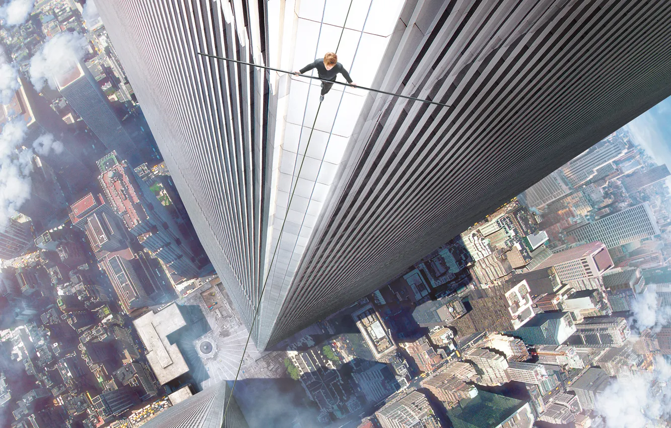 Photo wallpaper city, wallpaper, extremist, Air, clouds, roads, The, man