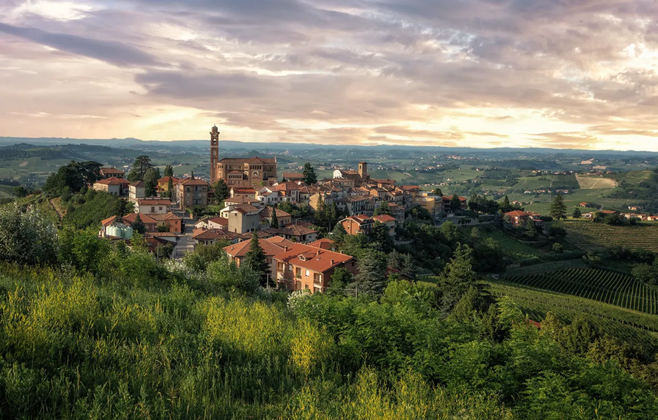 Photo wallpaper home, Italy, panorama, Piedmont