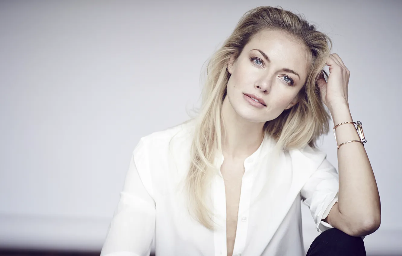 Photo wallpaper look, girl, face, portrait, blouse, Melanie Laurent