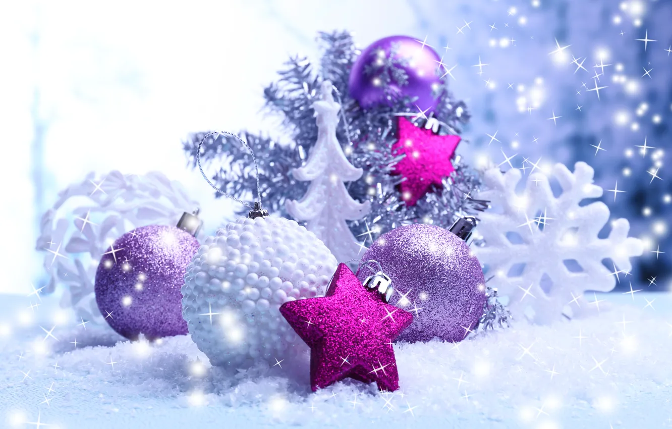 Photo wallpaper balls, decoration, holiday, new year, Christmas, Christmas, New Year