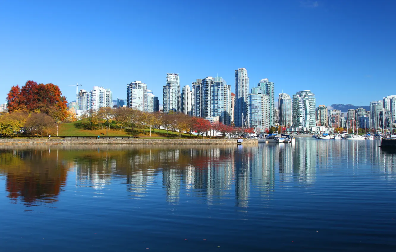 Photo wallpaper vancouver, skyline, real, yaletown