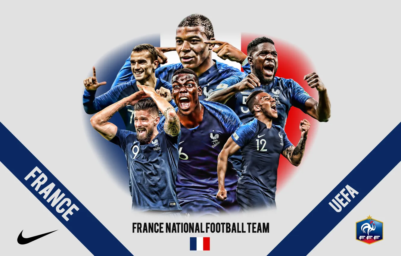 Photo wallpaper wallpaper, logo, France, Nike, football, Sport, national team