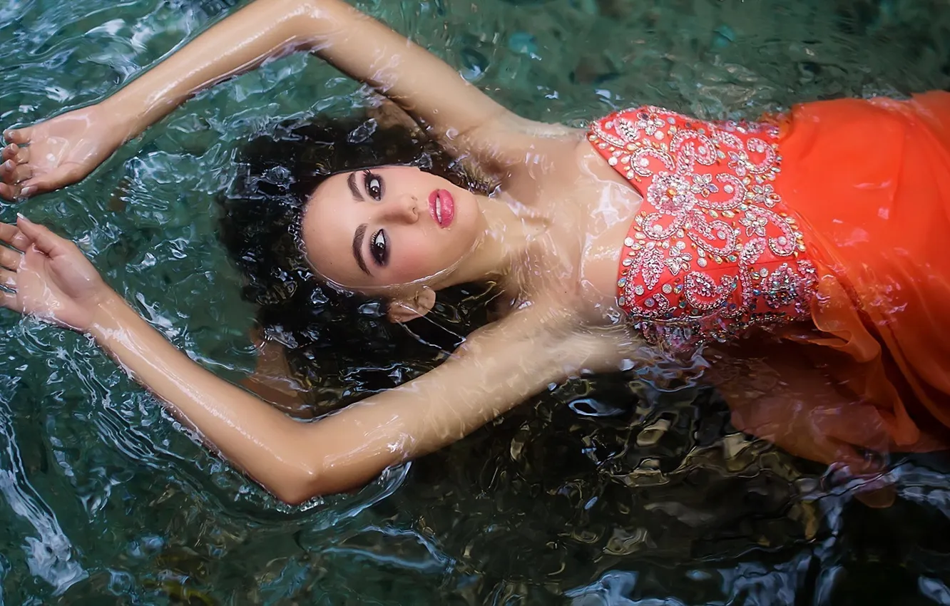 Photo wallpaper girl, pose, background, Ale