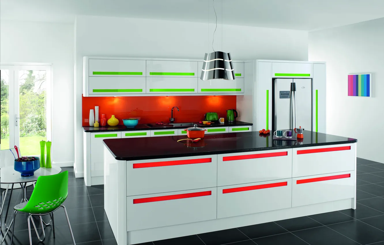 Photo wallpaper design, style, room, Villa, home, interior, kitchen